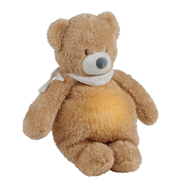 Nattou Sleepy Bear Cuddly Nightlight - Pale Brown - Wee Bambino