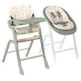 Noah Highchair + Rocker Kit for Newborns – Convertible Beechwood Chair from birth to Adulthood, Botanic - Wee Bambino