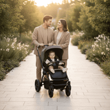 Noordi Sole V3 - 3in1 Travel System with ThermoCot Carrycot + Terra i - Size Car Seat, Woodland Green - Wee Bambino