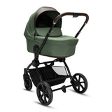 Noordi Sole V3 - 3in1 Travel System with ThermoCot Carrycot + Terra i - Size Car Seat, Woodland Green - Wee Bambino