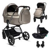 Noordi Sole V3 - 3in1 Travel System with ThermoCot Carrycot + Travel Carrier i - Size Car Seat, Artic Mink - Wee Bambino