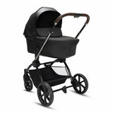 Noordi Sole V3 - 3in1 Travel System with ThermoCot Carrycot + Travel Carrier i - Size Car Seat, Slate Black - Wee Bambino