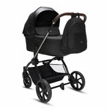 Noordi Sole V3 - 3in1 Travel System with ThermoCot Carrycot + Travel Carrier i - Size Car Seat, Slate Black - Wee Bambino