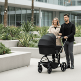 Noordi Sole V3 - 3in1 Travel System with ThermoCot Carrycot + Travel Carrier i - Size Car Seat, Slate Black - Wee Bambino