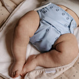 One Size All - In - One Reusable Cloth Nappy - Dusty Blue - Wee Bambino