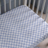Organic Cotbed Fitted Sheet - Waves - Wee Bambino