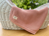 Organic Cotton Knitted Baby Blanket – Dusty Pink (100 X 80cm) - Wee Bambino