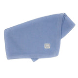 Organic Cotton Knitted Baby Blanket – Misty Blue (100 X 80cm) - Wee Bambino