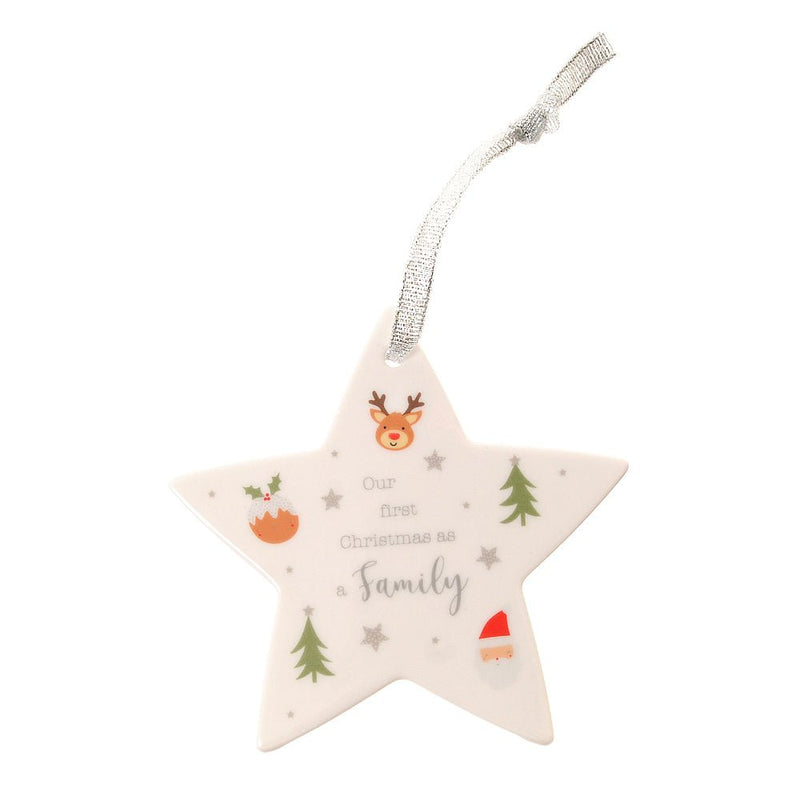 Our First Christmas as A Family Star Hanger (Santa/Pudding) - Wee Bambino