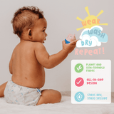 Peppa Pig One Size All - In - One Reusable Cloth Nappy - Peppa Clouds - Wee Bambino