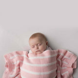 Pink and White Stripes Blanket - Wee Bambino