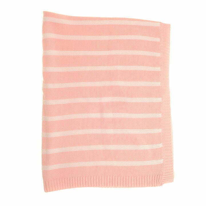 Pink and White Stripes Blanket - Wee Bambino