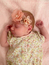 Pink Roses Hairbow Set - Wee Bambino