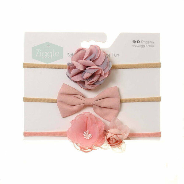 Pink Roses Hairbow Set - Wee Bambino