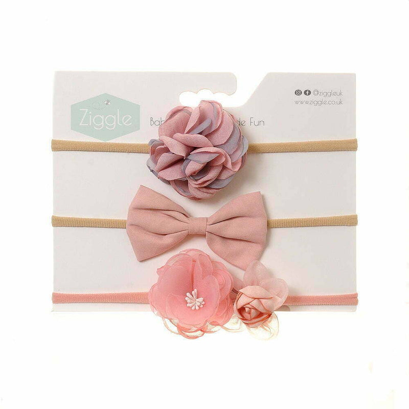 Pink Roses Hairbow Set - Wee Bambino