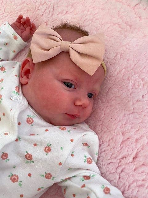 Pink Roses Hairbow Set - Wee Bambino