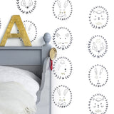 Portraits Wallpaper - Black/White/Gold - Wee Bambino