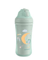 PP Cup With Silicone Straw 220ml Moony Me (pink or mint) - Wee Bambino