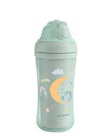 PP Cup With Silicone Straw 220ml Moony Me (pink or mint) - Wee Bambino
