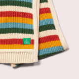 Rainbow Striped Knitted Beanie, Scarf & Mittens Set - Wee Bambino