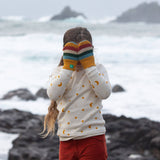 Rainbow Striped Knitted Beanie, Scarf & Mittens Set - Wee Bambino