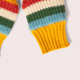 Rainbow Striped Knitted Mittens - Wee Bambino