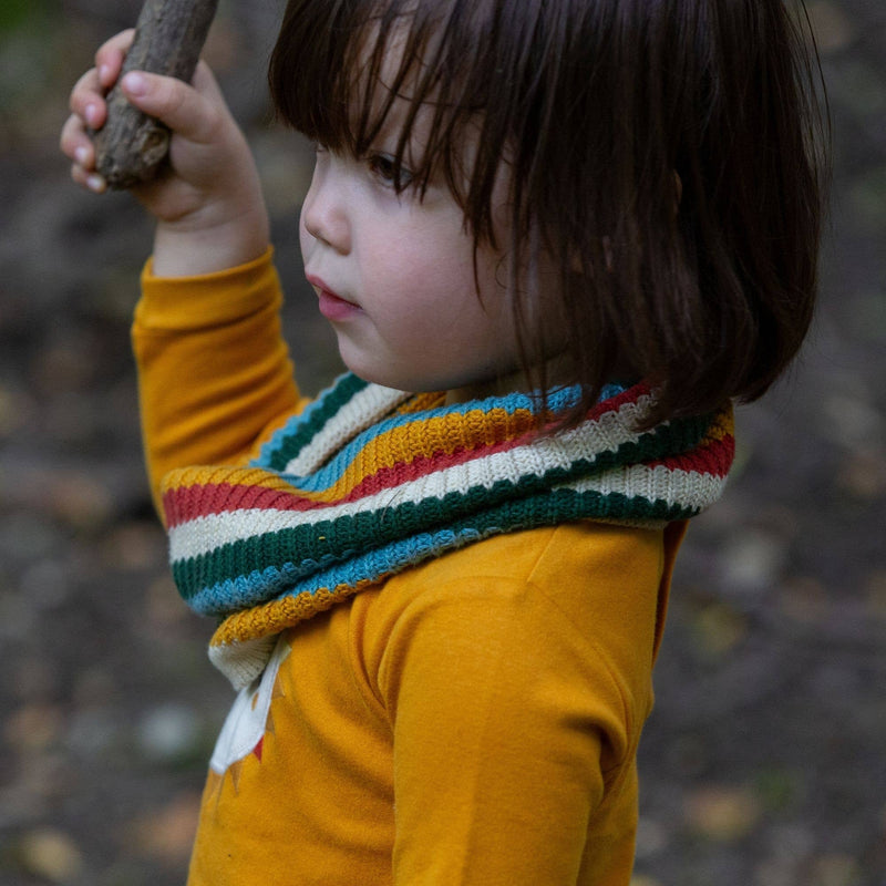 Rainbow Striped Knitted Snood - Wee Bambino