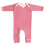 Red & White Stripe Print Baby Outfit Set - Wee Bambino