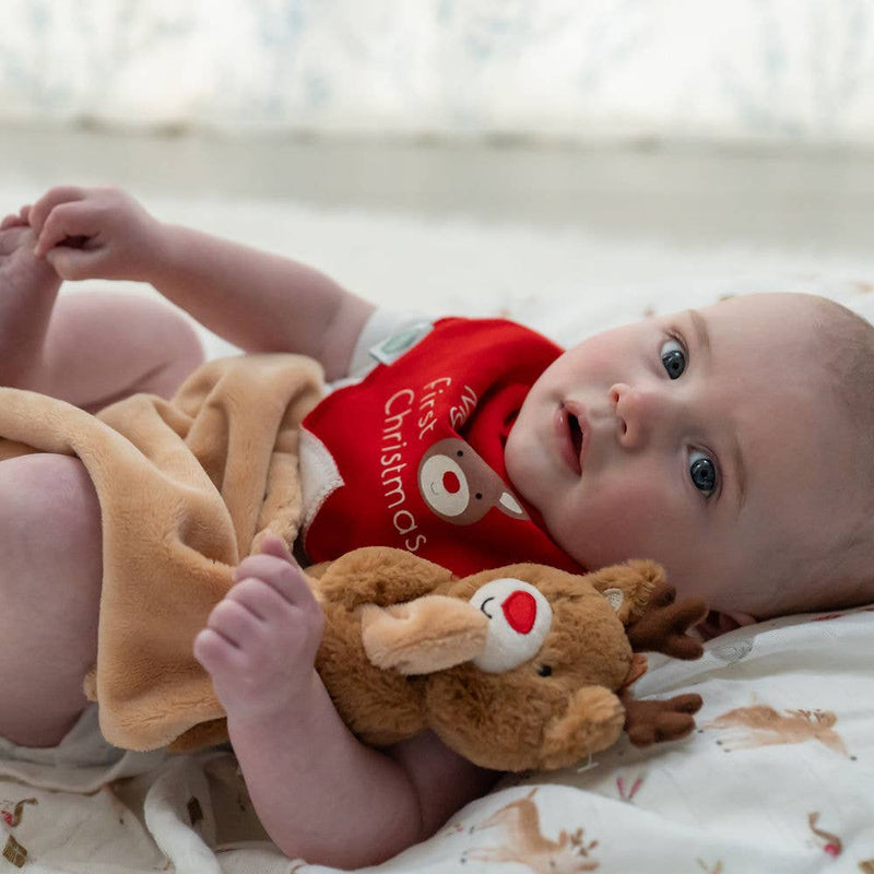 Reindeer Plush Comforter Blanket - Wee Bambino