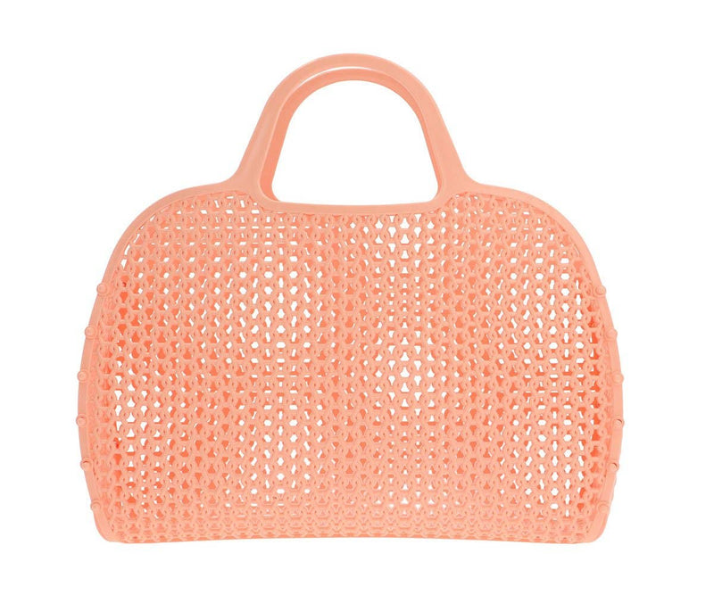 Retro Vintage Blush Apricot Beach Bag - Wee Bambino