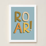 ROAR! Art Print - Blue - Wee Bambino