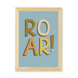 ROAR! Art Print - Blue - Wee Bambino