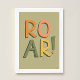 ROAR! Art Print - Khaki - Wee Bambino