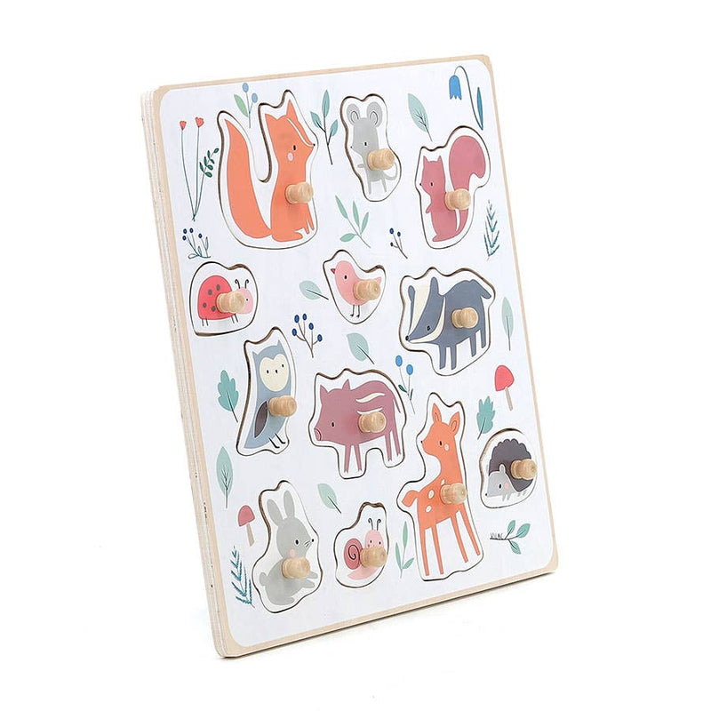 Sarah Betz Forest Animals Peg Puzzle - Wee Bambino