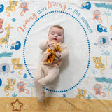 Savanna Animals Safari Milestone Blanket - Wee Bambino