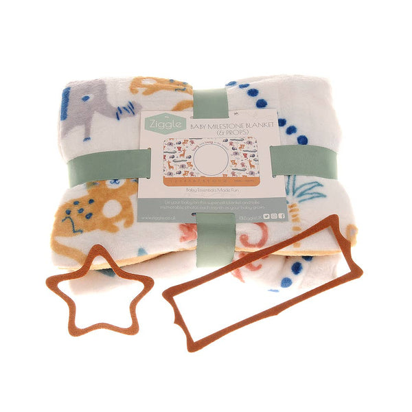 Savanna Animals Safari Milestone Blanket - Wee Bambino