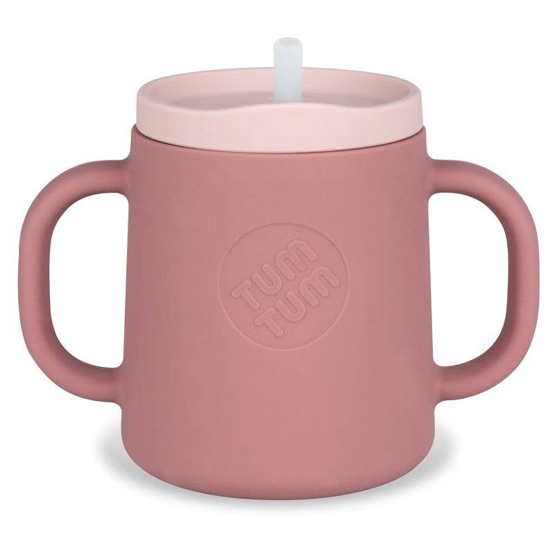 Silicone 3 Way Sippy Cup - Pink - Wee Bambino