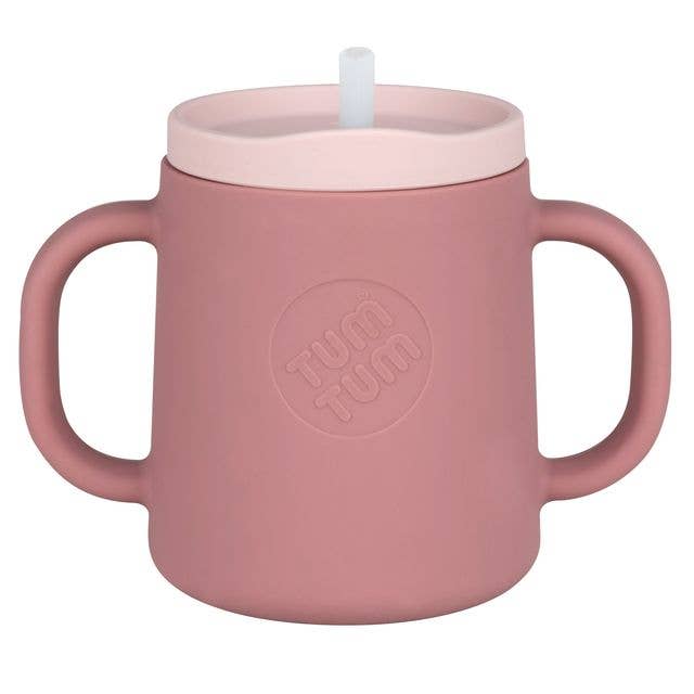 Silicone 3 Way Sippy Cup - Pink - Wee Bambino