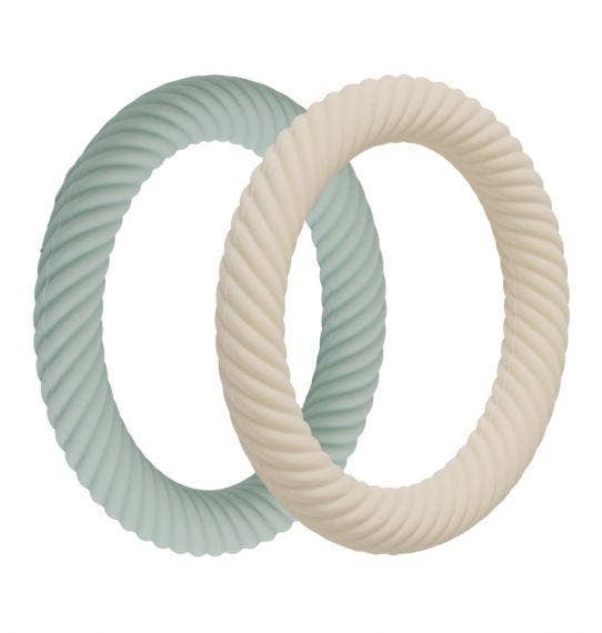 Silicone teether: Classic - Sage Cream - Wee Bambino