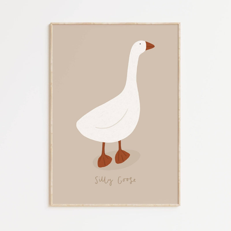 Silly Goose Print (Neutral) - Wee Bambino