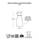 Small stainless steel drinking bottle: dump truck - Wee Bambino