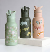 Stainless steel drink/water bottle for kids: Savanna - Wee Bambino