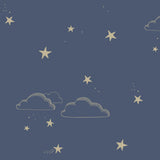Starry Sky Wallpaper - Indigo/Gold - Wee Bambino