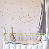 Starry Sky Wallpaper - Pale Rose/Gold - Wee Bambino