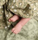 Swaddles/Muslin cloth set of 2: blossom - dark sage - Wee Bambino