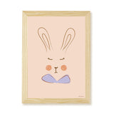 Sylvie Rabbit Art Print - Lilac - Wee Bambino