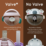 Tippy Up Sippy Cup (Series 3), with Weighted Straw (Valve Free), Clyde Cow, 200ml - Wee Bambino