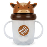 Tippy Up Sippy Cup (Series 3), with Weighted Straw (Valve Free), Clyde Cow, 200ml - Wee Bambino