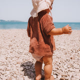 Toddler Reusable Swim Nappies - Terracotta Stripes (3 - 5 years) - Wee Bambino