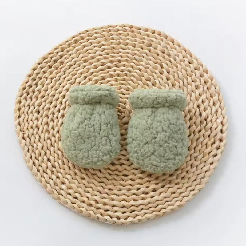 Toddler Teddy Mittens - Green - Wee Bambino